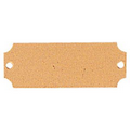 Polished Brass Plate w/Notched Corners & 2 Holes (2 1/2"x7/8")